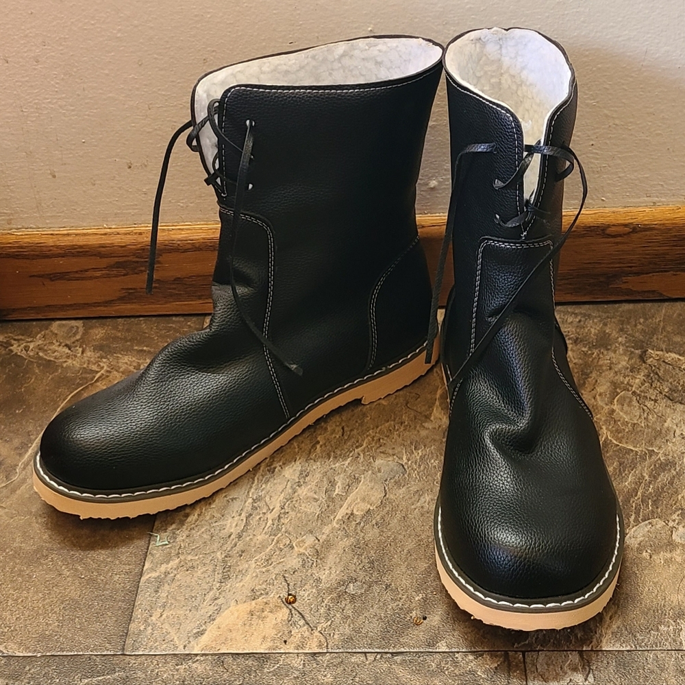 New Black Boots Size 8.5